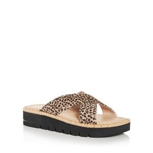Roza Animal-print Crisscross Slide Sandal‎